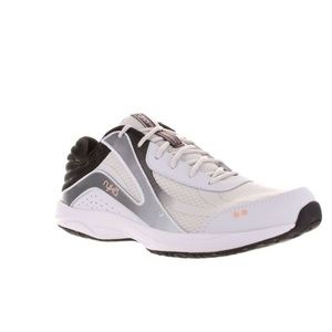 Ryka Lace-Up Leather & Mesh Walking Shoes Dash Pro Nimbus Gray - Medium